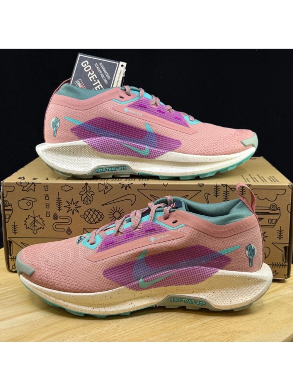 Nike Women's Pegasus Trail 5 Lace Up Running Shoe Waterproof Fq0912 600 Size:9